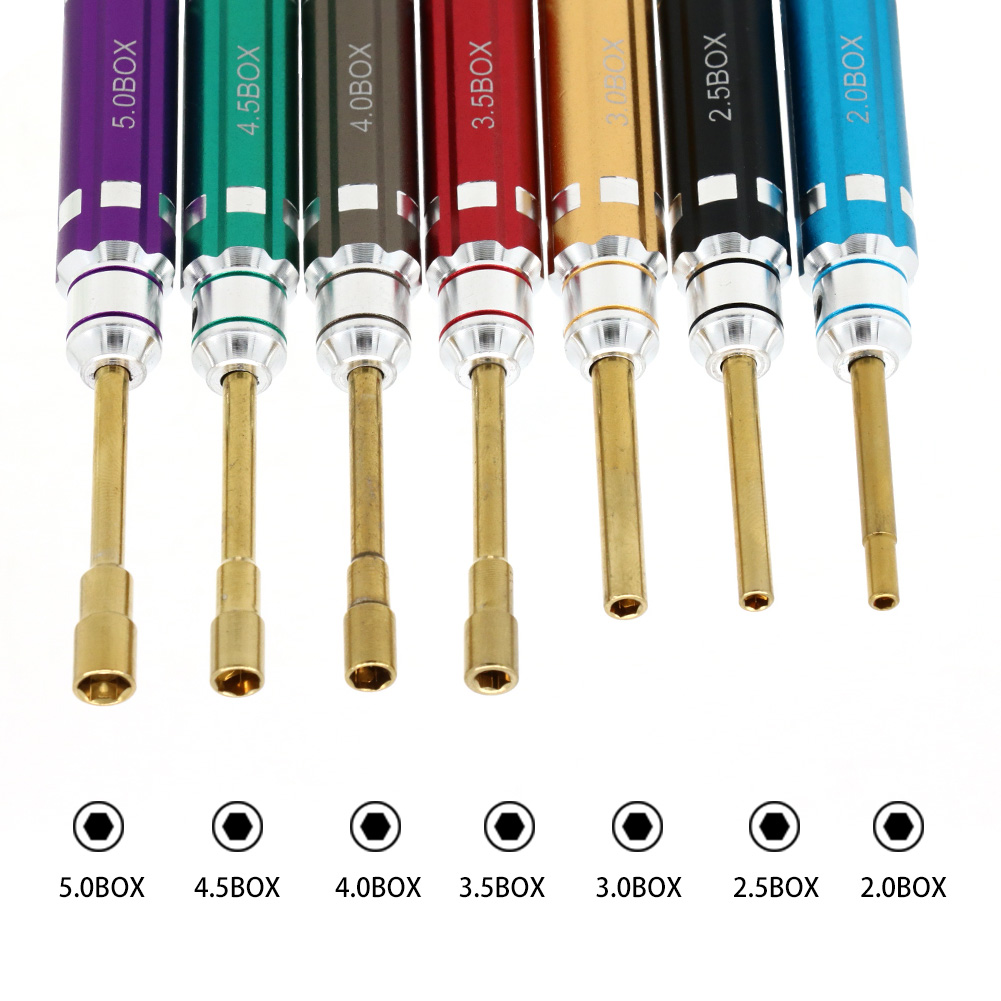 Tamiya Model Paint Set - 7PCS Korte Handvat RC Hex Schroevendraaier