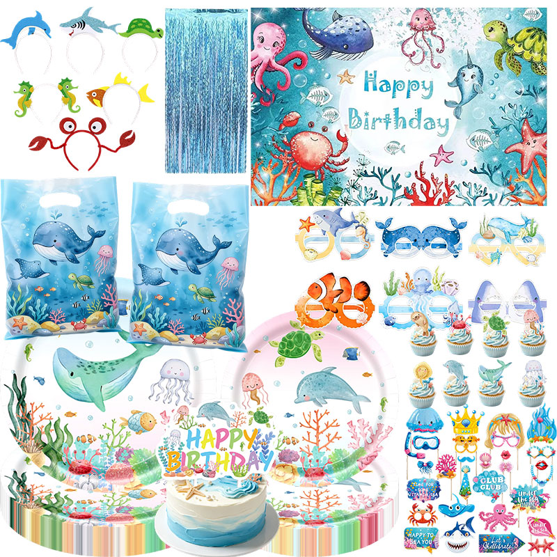 Water Balloon Set - Decoratieset voor een verjaardagsfeest met zeedieren,