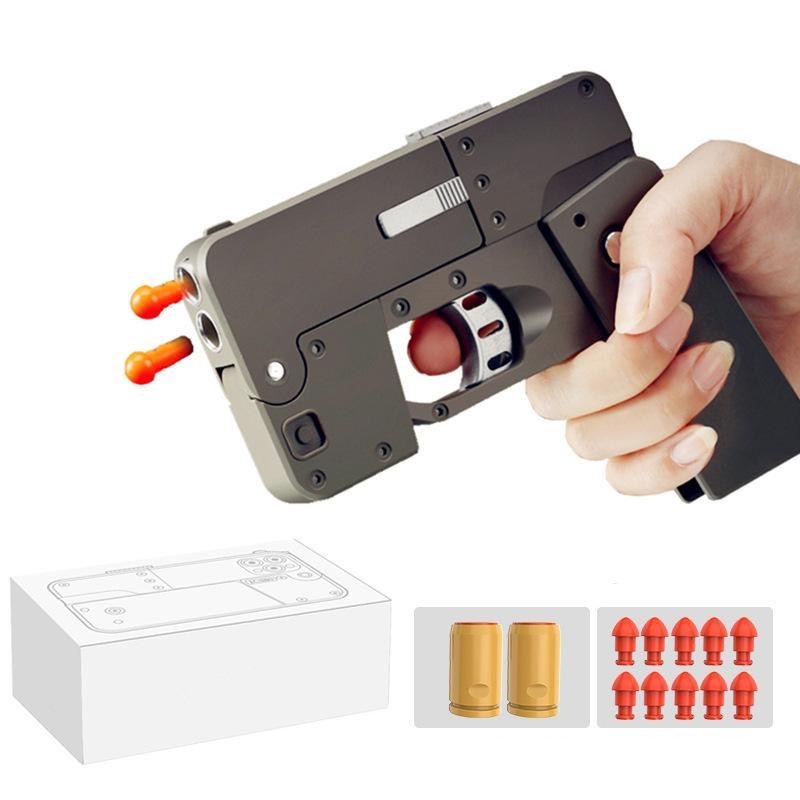 Kids Toys Smartphone - Mobiele telefoonvormig opvouwbaar speelgoedpistool, zacht kogelpistool,