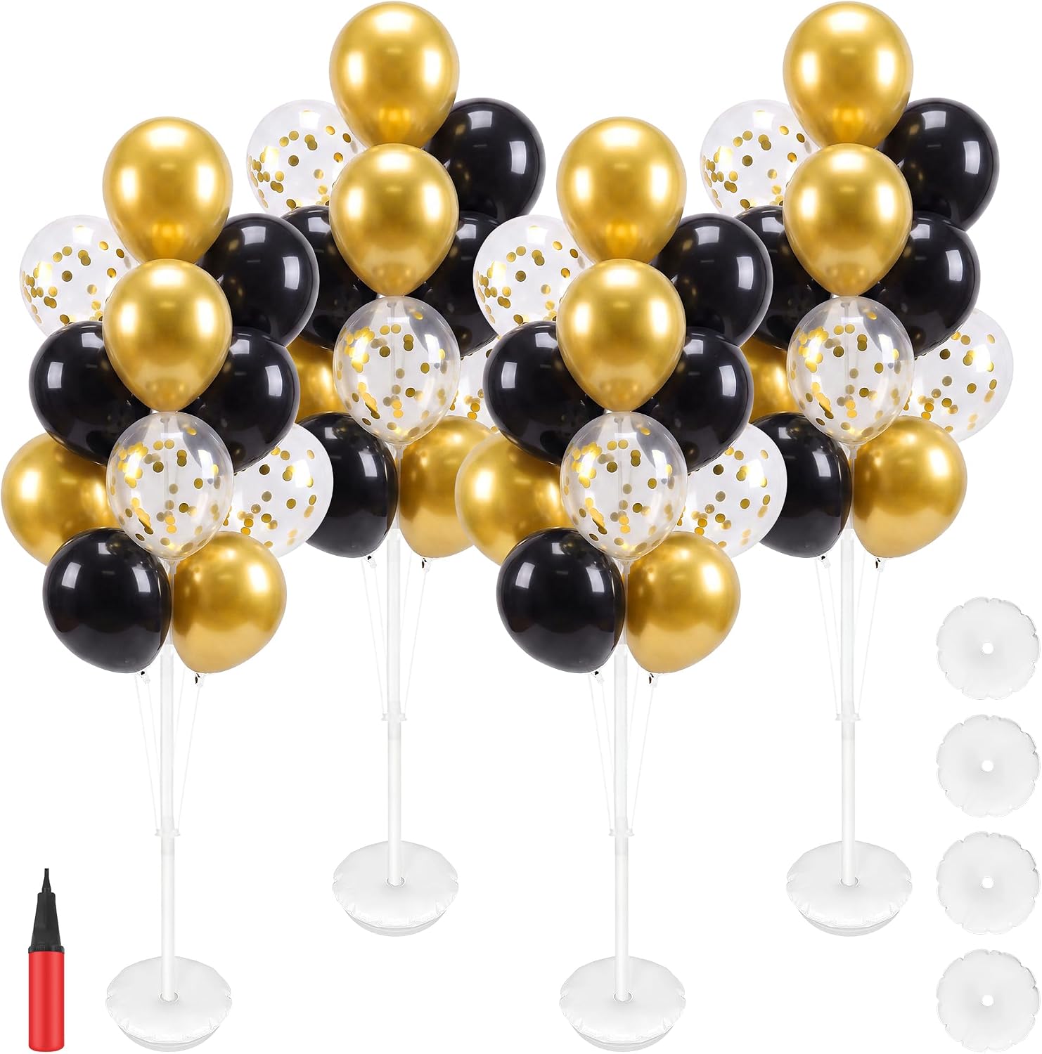 Water Balloon Set - Aneco 4-delige set zwarte en gouden