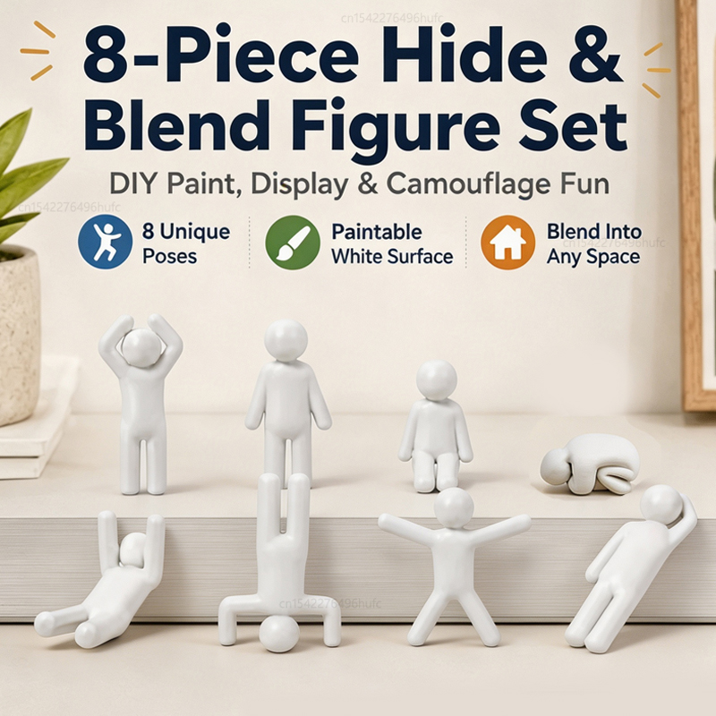 Kids Toys Little People - 8-delige Hide & Blend figuurset 3D-geprint