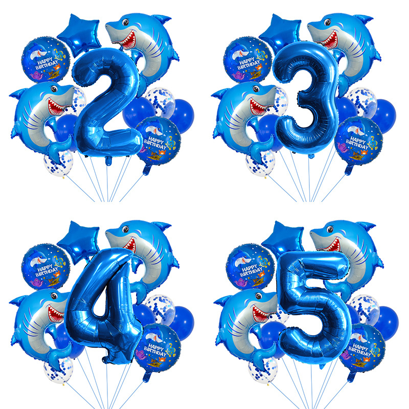 Water Balloon Set - 14 STKS Haai Thema Nummer Ballon