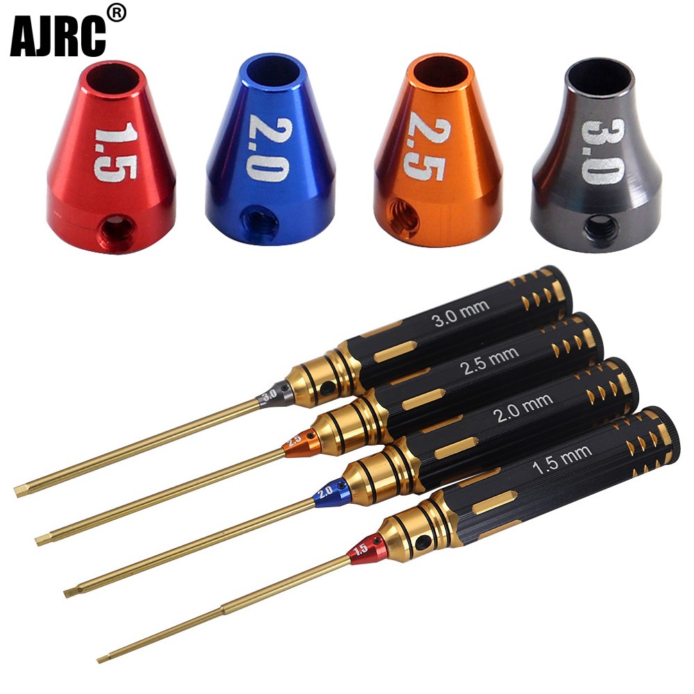 Tamiya Model Paint Set - Ajrc 4 stks/set Titanium Plating 1.5mm/2mm/2.5mm/3mm