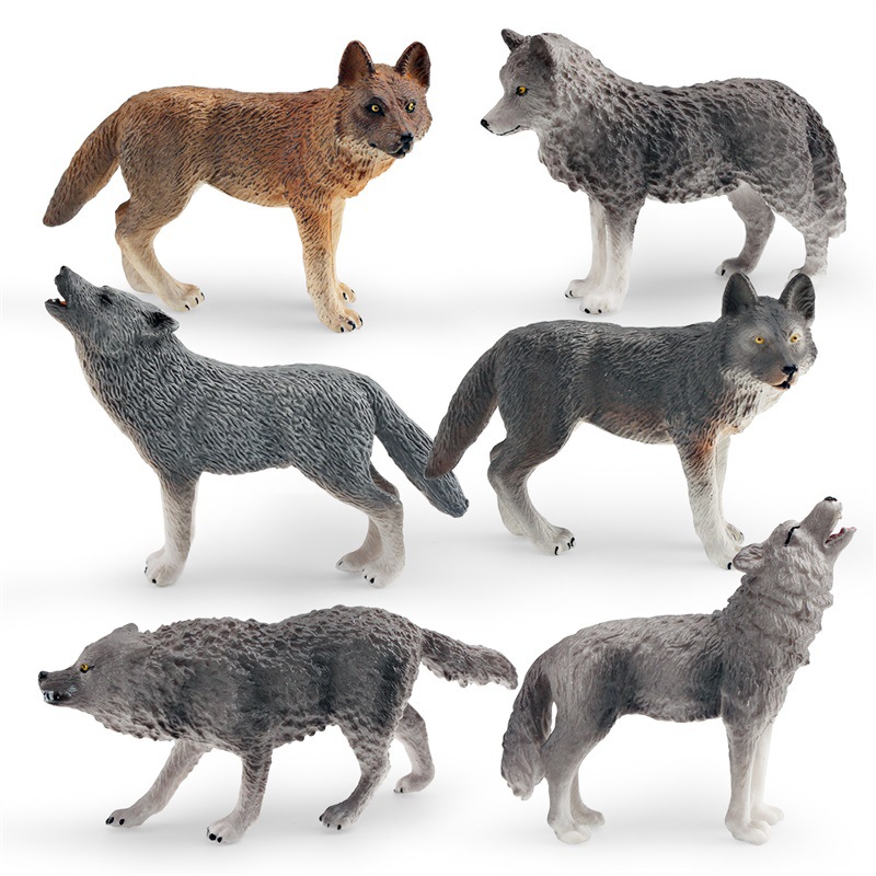 Kids Toys Little People - Dierenwereld Brullende Wolf Kleine Grijze Wolf
