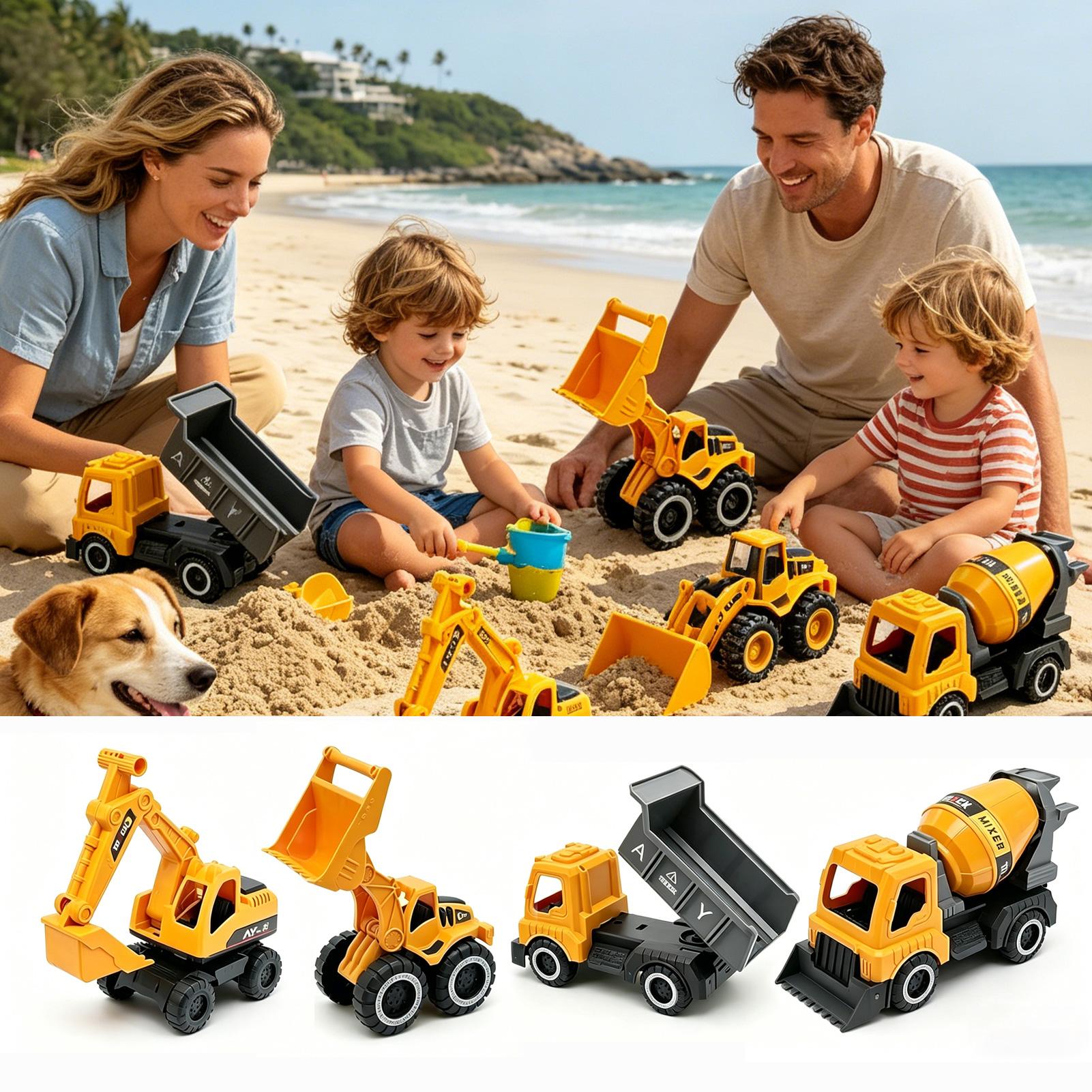 Bouwtrucks met graafmachine Kl - Kinetic Sand Mold recensie en prijs