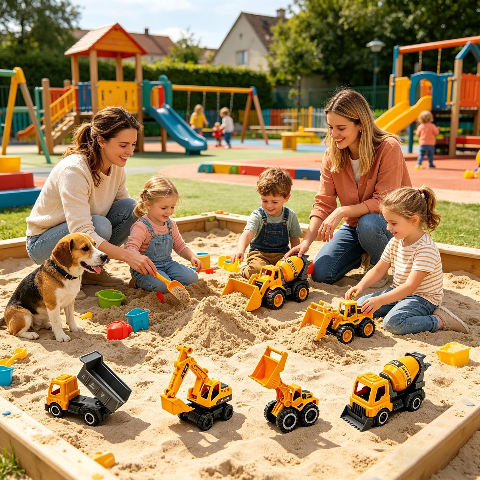Bouwtrucks met graafmachine Kl - Kinetic Sand Mold recensie en prijs