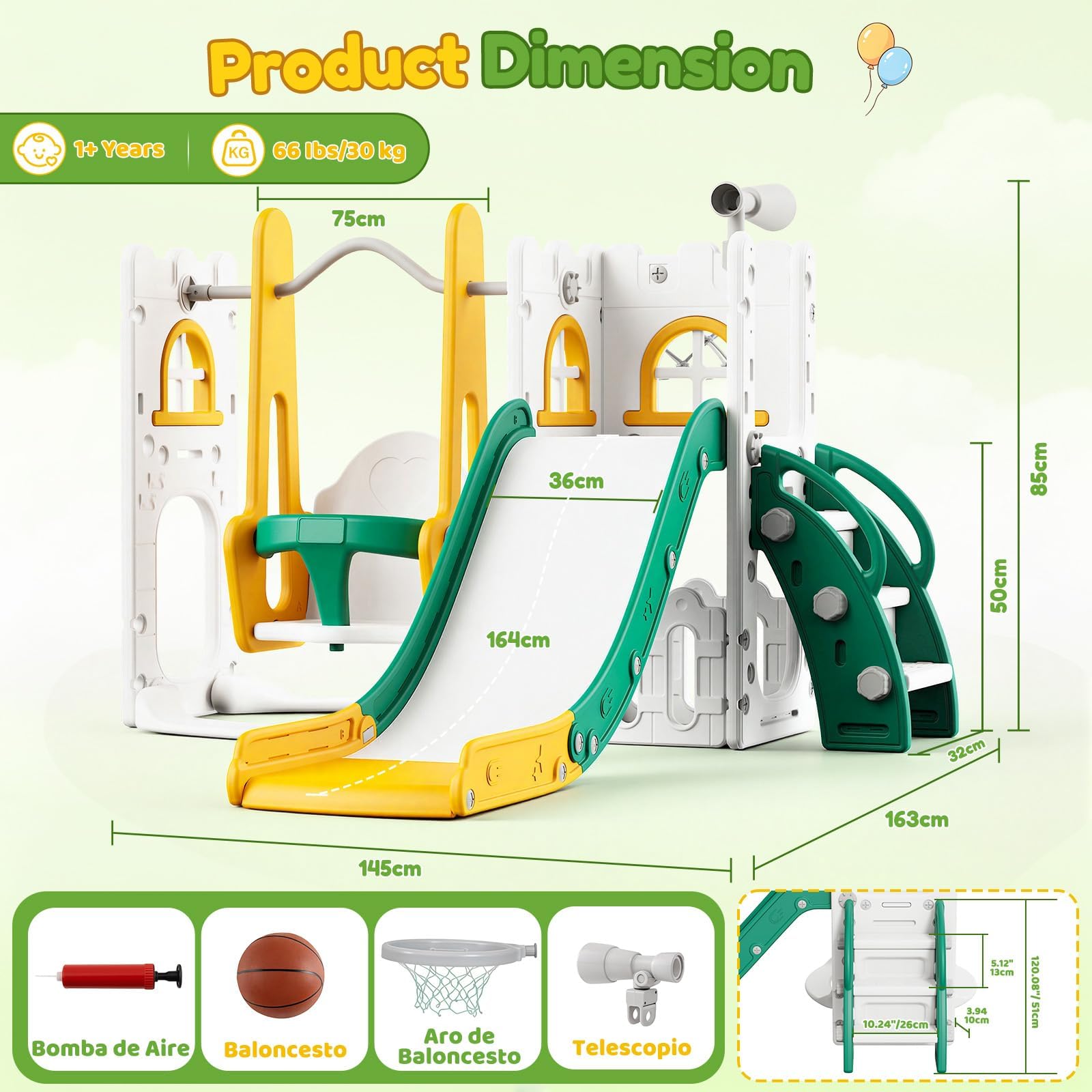 7-in-1 peuterglijbaan en schom - Basketball Hoop Kids Indoor recensie en prijs