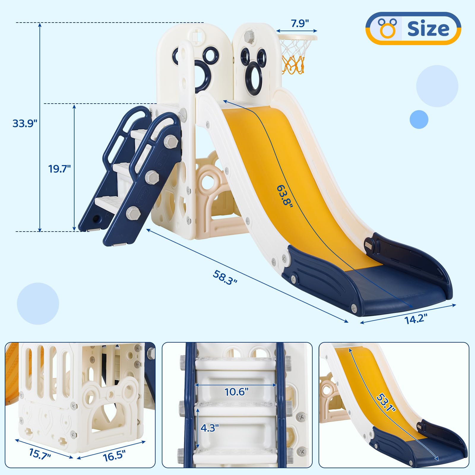 6-in-1 peuter glijbaan speelse - Basketball Hoop Kids Indoor recensie en prijs
