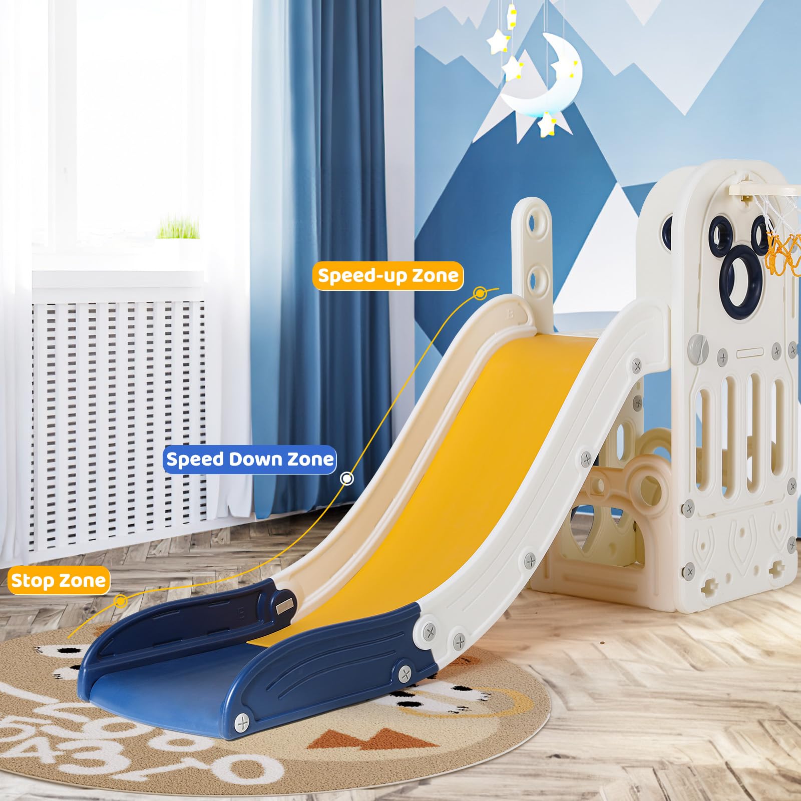 6-in-1 peuter glijbaan speelse - Basketball Hoop Kids Indoor recensie en prijs