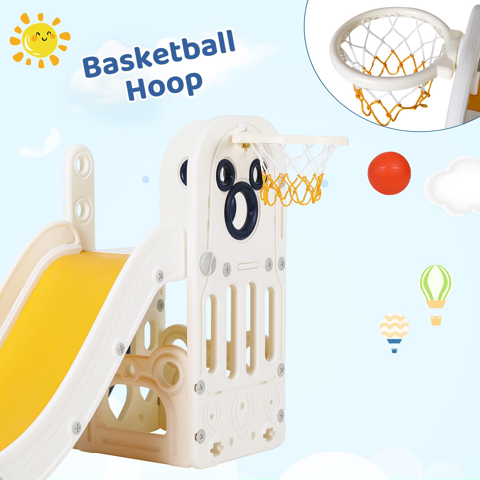 6-in-1 peuter glijbaan speelse - Basketball Hoop Kids Indoor recensie en prijs