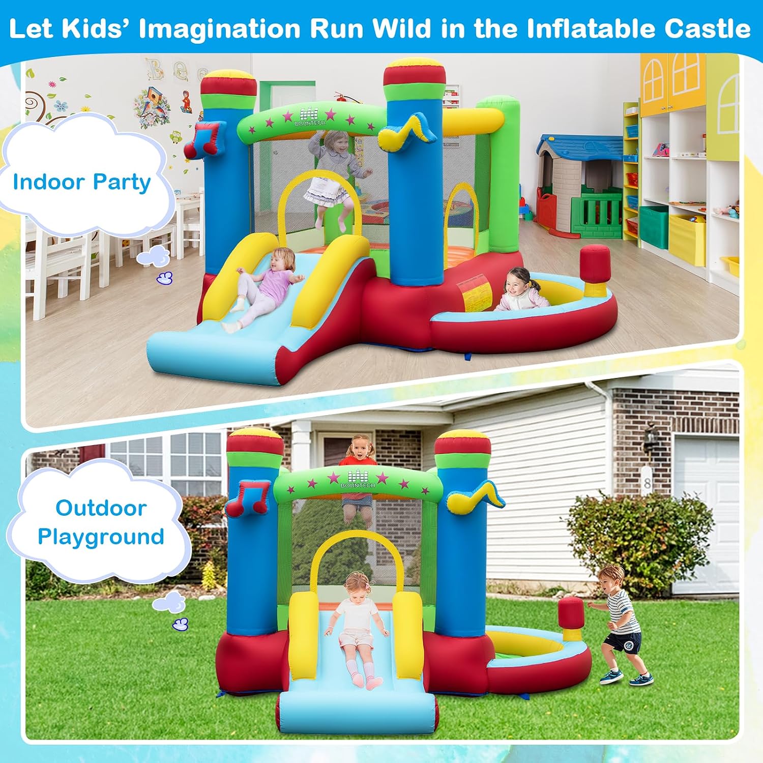 Opblaasbare springkasteel met  - Basketball Hoop Kids Indoor recensie en prijs