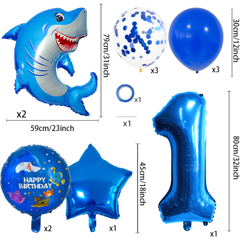 14 STKS Haai Thema Nummer Ball - Water Balloon Set recensie en prijs